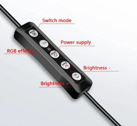 MJ26, 26cm RGB LED Ring Light with Phone Clip