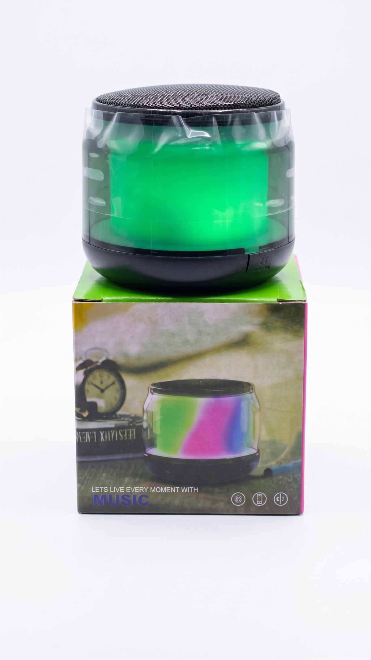 Mini Wireless Bluetooth Speaker Handheld Portable LED Light Up Subwoofer