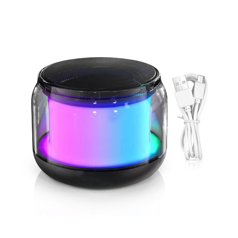 Mini Wireless Bluetooth Speaker Handheld Portable LED Light Up Subwoofer