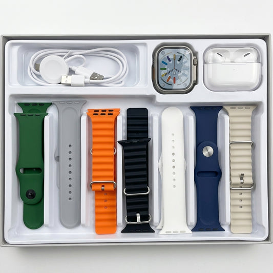 Crown M20 Smart Watch (10-in-1 Set) With Airpods