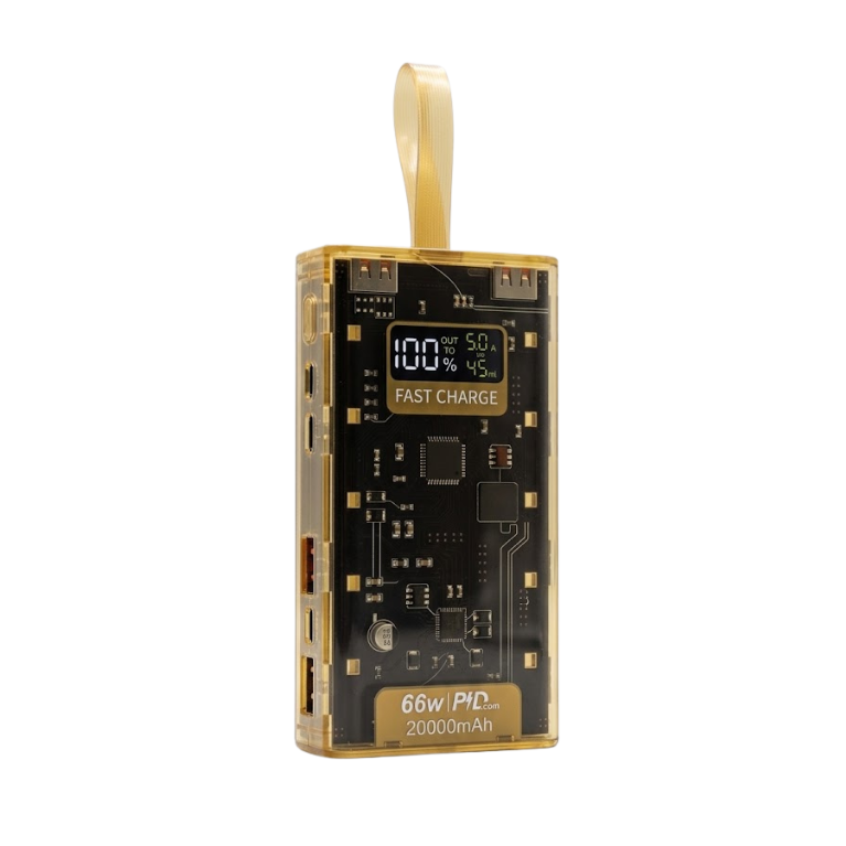 Transparent 66W Fast Charging 20,000mAh Power Bank